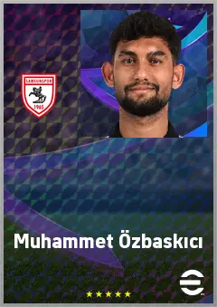 Muhammet Özbaskıcı eFootball 2026 player card, 63 OVR CMF