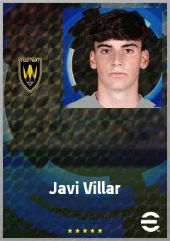 Javi Villar eFootball 2026 player card, 68 OVR CMF