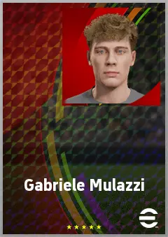 Gabriele Mulazzi eFootball 2026 player card, 65 OVR RB