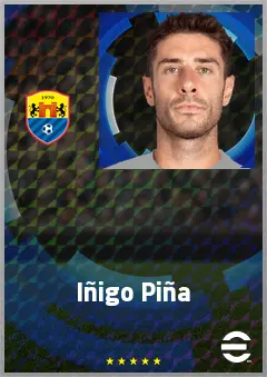 Iñigo Piña eFootball 2026 player card, 69 OVR CB