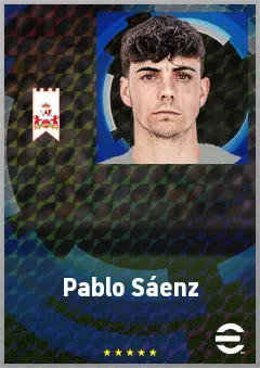 Pablo Sáenz eFootball 2026 player card, 67 OVR RWF