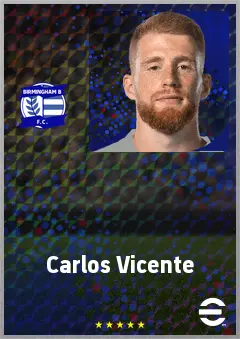 Carlos Vicente eFootball 2026 player card, 74 OVR RMF