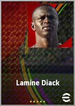 Lamine Diack eFootball 2026 player card, 68 OVR DMF