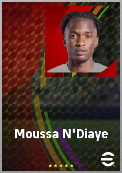 Moussa N'Diaye eFootball 2026 player card, 72 OVR LB