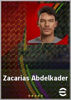 Zacarias Abdelkader eFootball 2026 player card, 64 OVR LWF