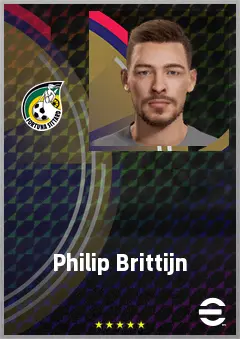 Philip Brittijn eFootball 2026 player card, 68 OVR CMF
