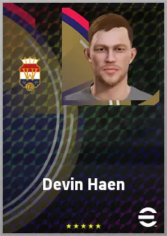 Devin Haen eFootball 2026 player card, 70 OVR CF