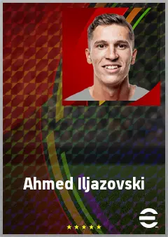Ahmed Iljazovski eFootball 2026 player card, 70 OVR RB
