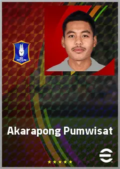 Akarapong Pumwisat eFootball 2026 player card, 66 OVR AMF