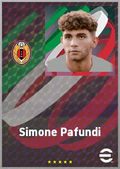 Simone Pafundi eFootball 2026 player card, 70 OVR AMF