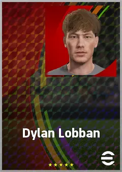 Dylan Lobban eFootball 2026 player card, 65 OVR RB