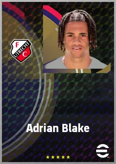 Adrian Blake eFootball 2026 player card, 66 OVR LWF