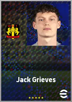 Jack Grieves eFootball 2026 player card, 66 OVR CF