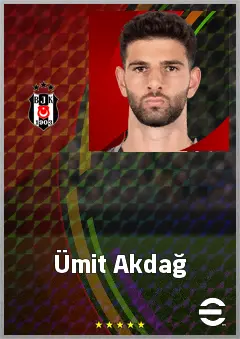 Ümit Akdağ eFootball 2026 player card, 72 OVR CB