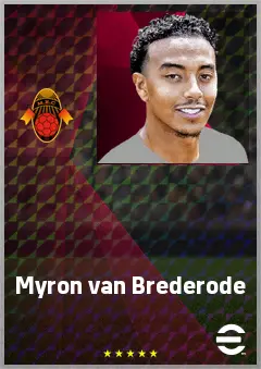 Myron van Brederode eFootball 2026 player card, 72 OVR LWF