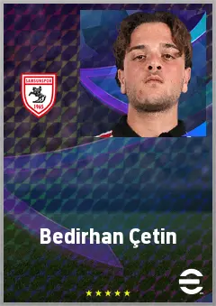 Bedirhan Çetin eFootball 2026 player card, 61 OVR CB