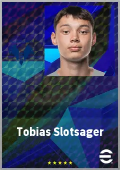 Tobias Slotsager eFootball 2026 player card, 66 OVR CB