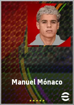 Manuel Mónaco eFootball 2026 player card, 66 OVR CMF