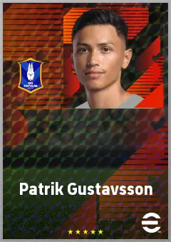 Patrik Gustavsson eFootball 2026 player card, 66 OVR CF