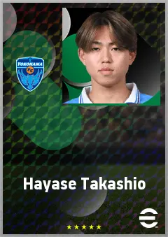 Takashio Hayase eFootball 2026 player card, 62 OVR LMF