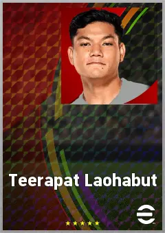 Teerapat Laohabut eFootball 2026 player card, 66 OVR CB