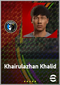 Khairulazhan Khalid eFootball 2026 player card, 67 OVR GK