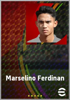 Marselino Ferdinan eFootball 2026 player card, 67 OVR AMF