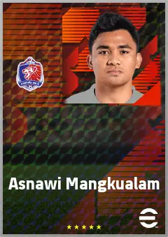 Asnawi Mangkualam eFootball 2026 player card, 67 OVR RB