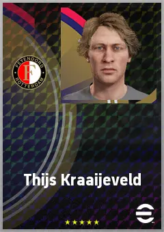 Thijs Kraaijeveld eFootball 2026 player card, 63 OVR DMF