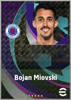 Bojan Miovski eFootball 2026 player card, 73 OVR CF
