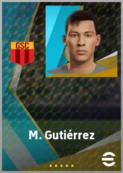 M. Gutiérrez eFootball 2026 player card, 72 OVR RWF