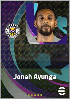 Jonah Ayunga eFootball 2026 player card, 70 OVR CF
