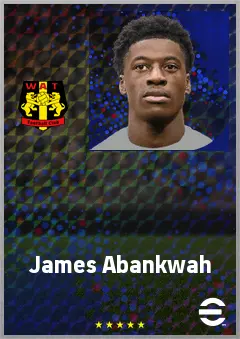 James Abankwah eFootball 2026 player card, 70 OVR CB