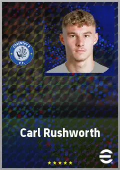 Carl Rushworth eFootball 2026 player card, 74 OVR GK