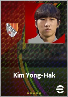 Kim Yong-Hak eFootball 2026 player card, 66 OVR RWF