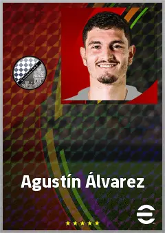 Agustín Álvarez eFootball 2026 player card, 72 OVR CF