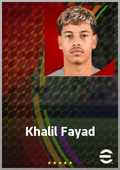 Khalil Fayad eFootball 2026 player card, 69 OVR CMF
