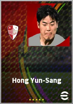 Hong Yun-Sang eFootball 2026 player card, 68 OVR LWF