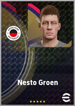 Nesto Groen eFootball 2026 player card, 63 OVR CF