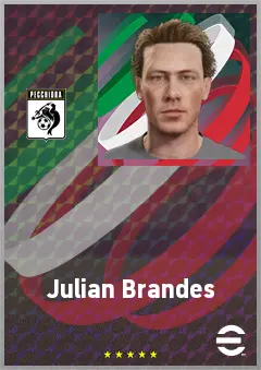Julian Brandes eFootball 2026 player card, 65 OVR DMF