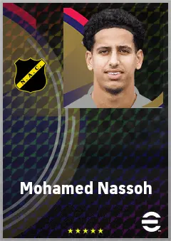Mohamed Nassoh eFootball 2026 player card, 67 OVR AMF