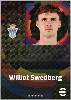Williot Swedberg eFootball 2026 player card, 72 OVR LWF