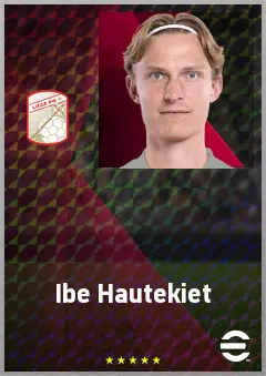 Ibe Hautekiet eFootball 2026 player card, 70 OVR CB