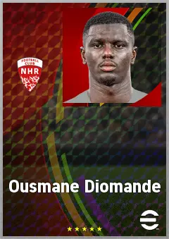 Ousmane Diomande eFootball 2026 player card, 76 OVR CB