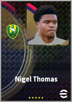 Nigel Thomas eFootball 2026 player card, 67 OVR LWF