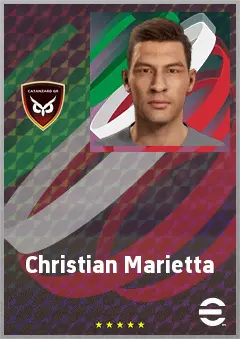 Christian Marietta eFootball 2026 player card, 68 OVR GK