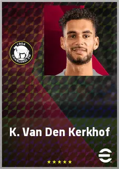 K. Van Den Kerkhof eFootball 2026 player card, 71 OVR RB
