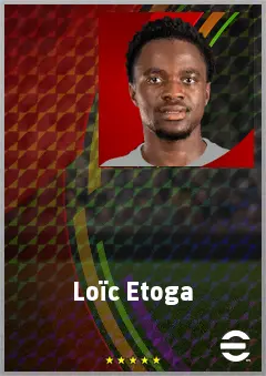 Loïc Etoga eFootball 2026 player card, 64 OVR CMF