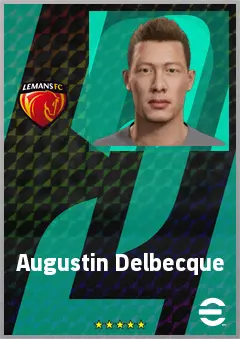 Augustin Delbecque eFootball 2026 player card, 62 OVR GK
