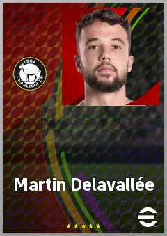 Martin Delavallée eFootball 2026 player card, 70 OVR GK